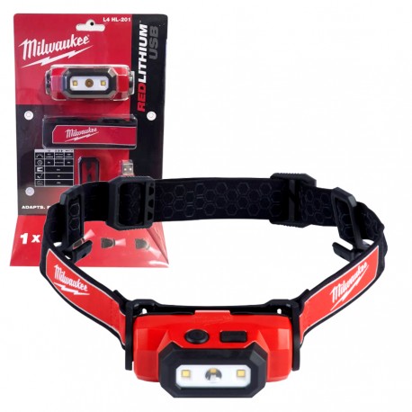 Akumulatorowa latarka-czołówka USB L4 HL-201