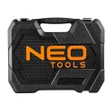 NEO TOOLS Klucze nasadowe 1/2, 1/4 , zestaw 82 szt., CrV 08-672