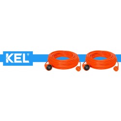 KEL - Przedłużacz PO-ST/30M/2X1,5/OMY POMARAŃCZOWY