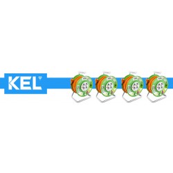 KEL - Przedłużacz bębnowy 3x1,5/10M H05VV-F Pomarańczowy