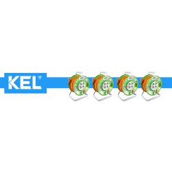 KEL - Przedłużacz bębnowy 3x1,5/25M H05VV-F Pomarańczowy